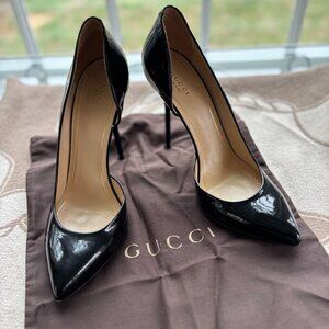 Gucci Black Patent Heels